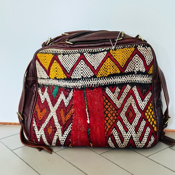 Vintage Kilim Moroccan Satchel